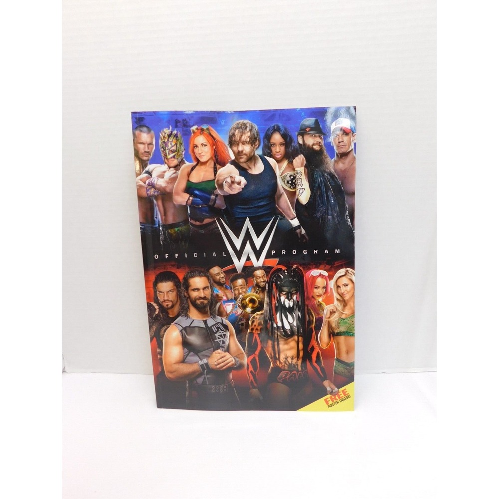WWE Official Program 2016 Excellent WWF With Poster